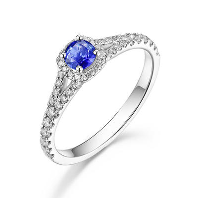 18k white gold jewelry sapphire engagement ring