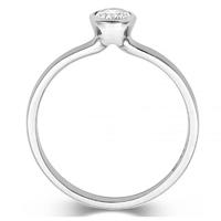 18k white gold jewelry bezel diamond engagement ring