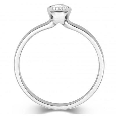18k white gold jewelry bezel diamond engagement ring