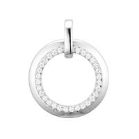 Silver pendant open round shaped